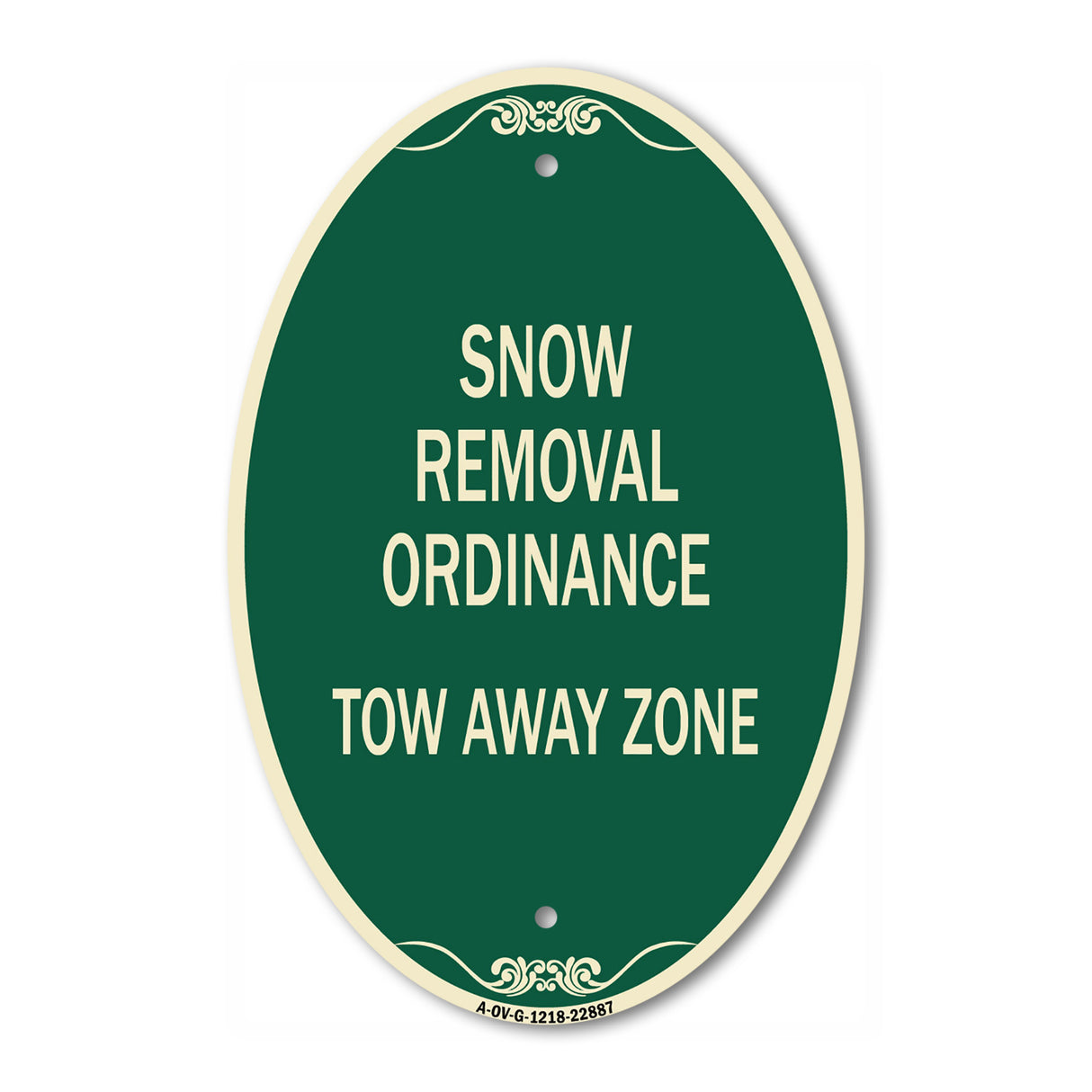 Snow Emergency Route Tow Away Zone with Graphic