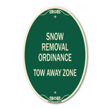 Snow Emergency Route Tow Away Zone with Graphic