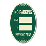 No Parking From - to with Blank Space