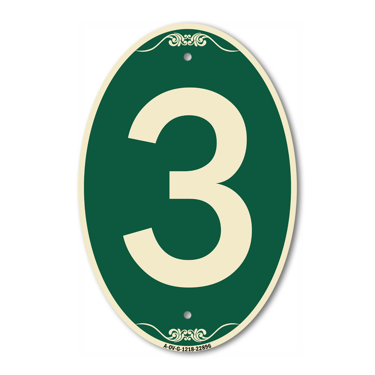 Sign with Number 3