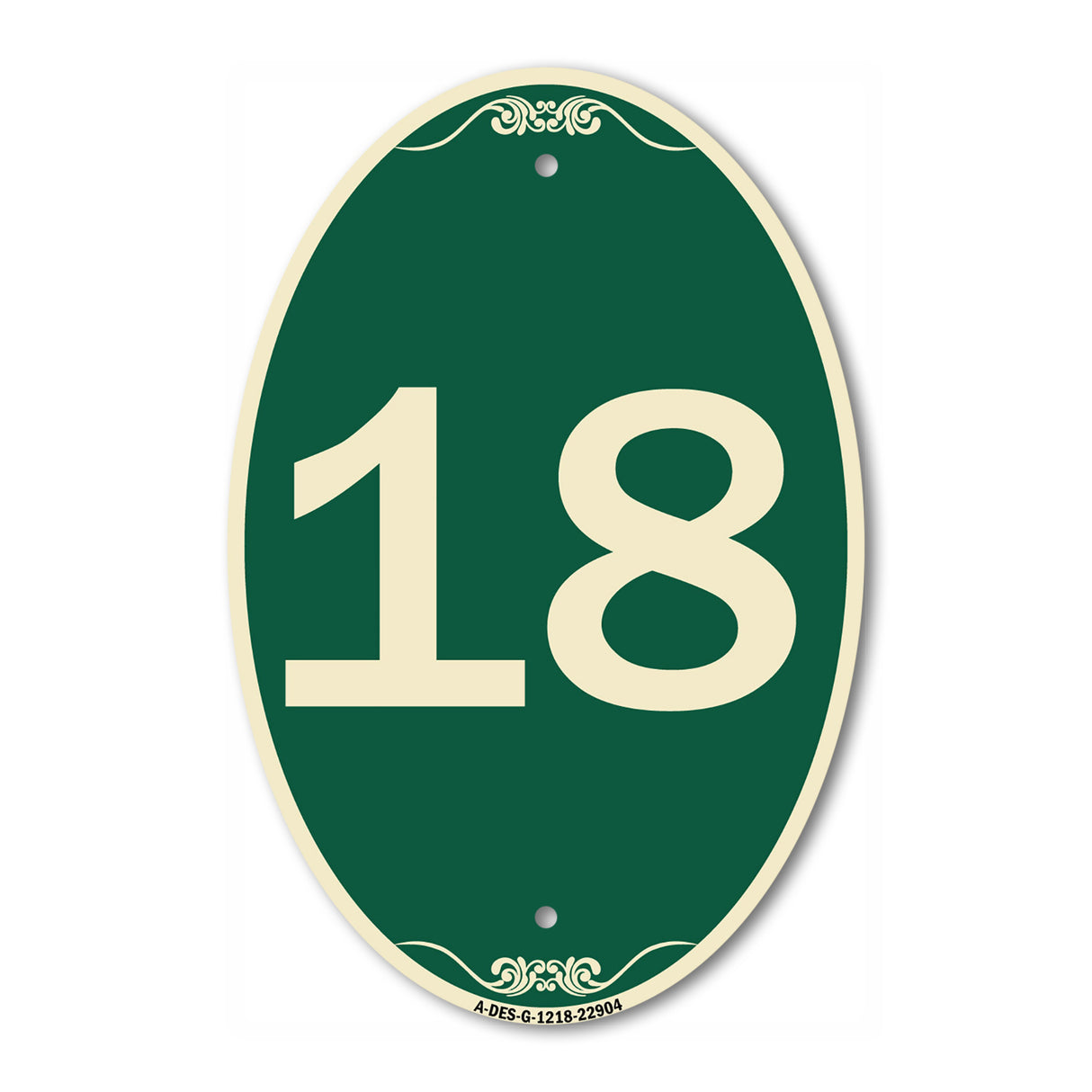 Sign with Number '18
