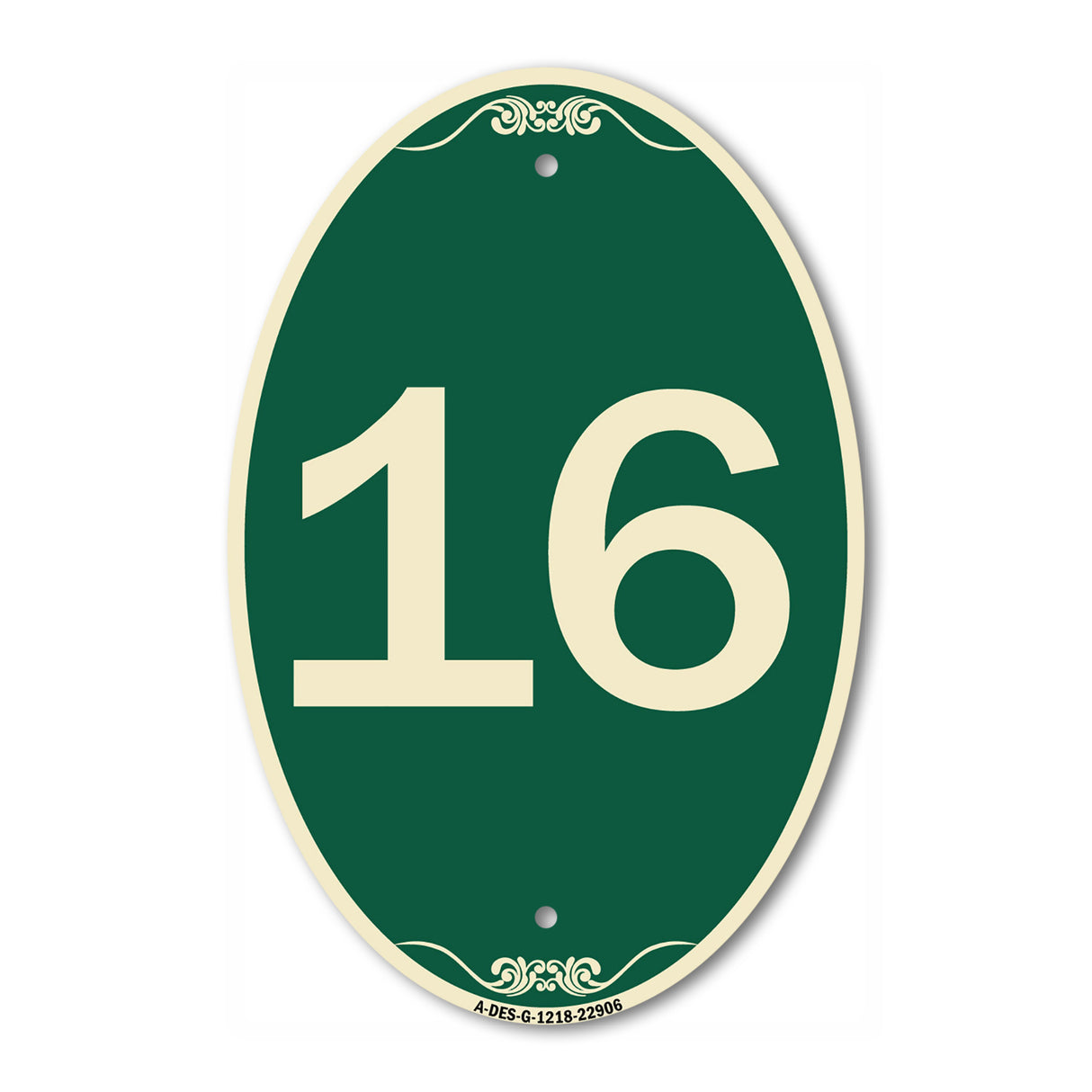 Sign with Number '16