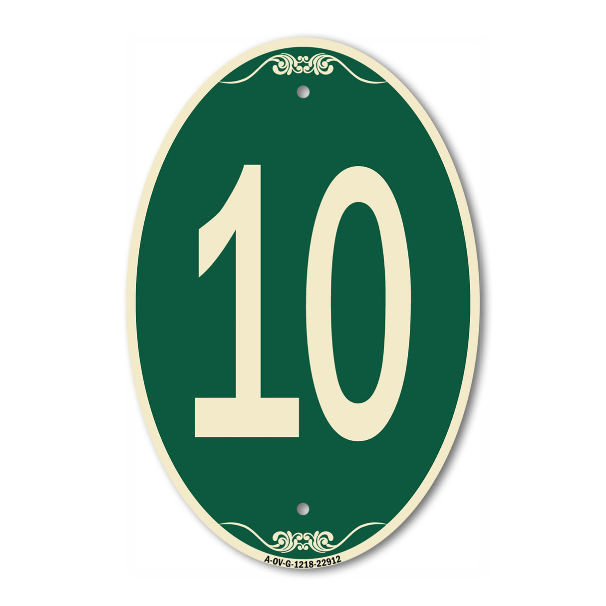 Sign with Number '10