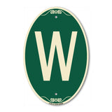 Sign with Letter W