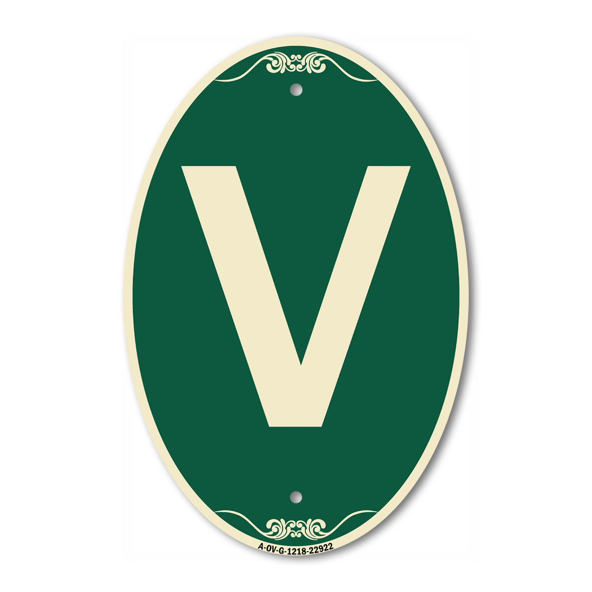 Sign with Letter V