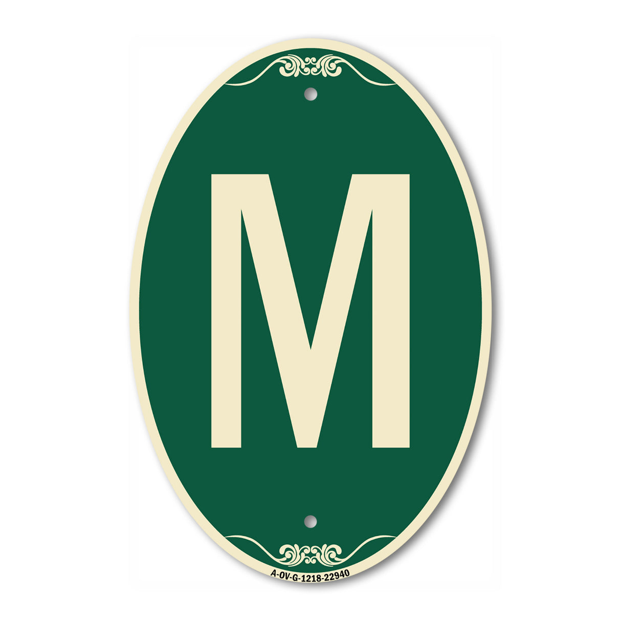 Sign with Letter M