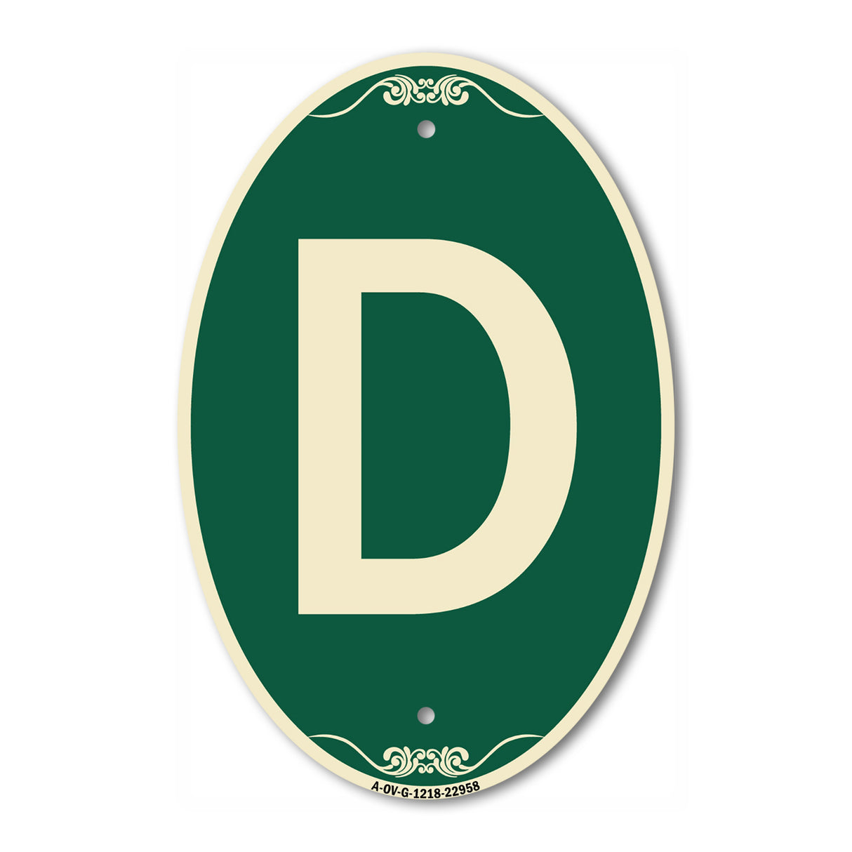 Sign with Letter D