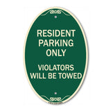 Reserved Parking Towing Sign Resident Parking Only Violators Will Be Towed