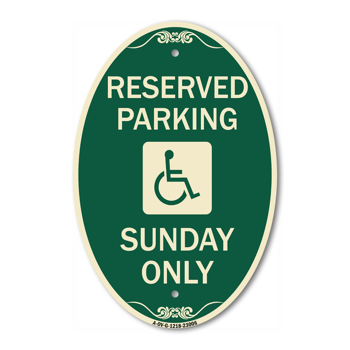 Reserved Parking Sunday Only (With Graphic
