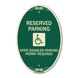 Reserved Parking State Disabled Parking Permit Required (Handicapped Symbol)
