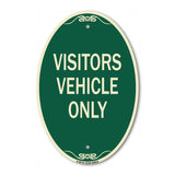 Reserved Parking Sign Visitor Vehicles Only
