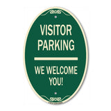 Reserved Parking Sign Visitor Parking We Welcome You!
