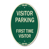 Reserved Parking Sign Visitor Parking First Time Visitor