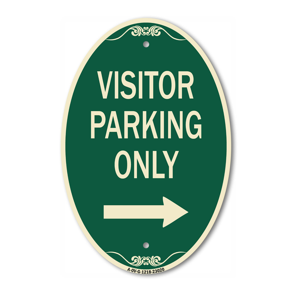 Reserved Parking Sign Visitor Parking Only (With Right Arrow)