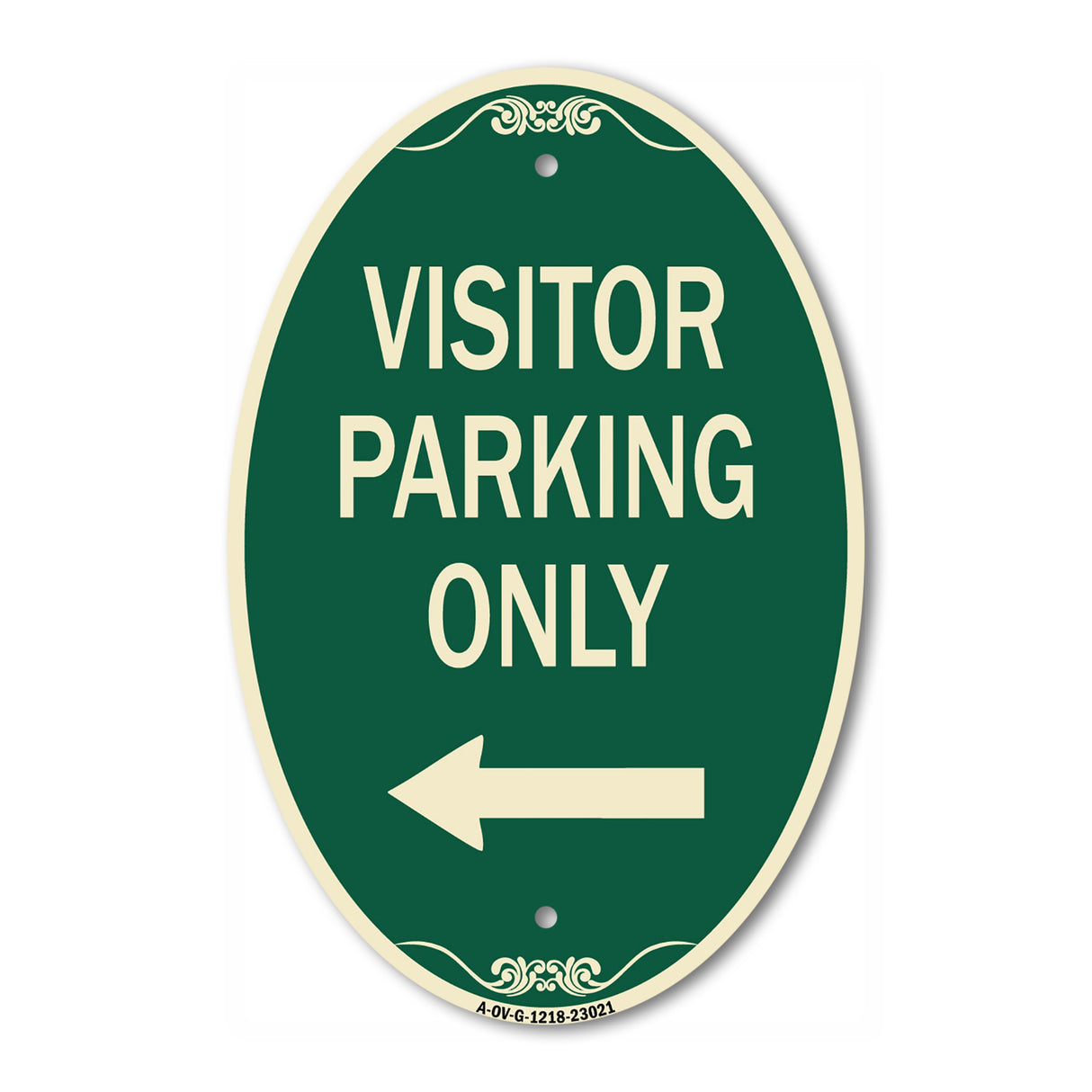 Reserved Parking Sign Visitor Parking Only (With Left Arrow)
