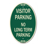 Reserved Parking Sign Visitor Parking No Long-Term Parking