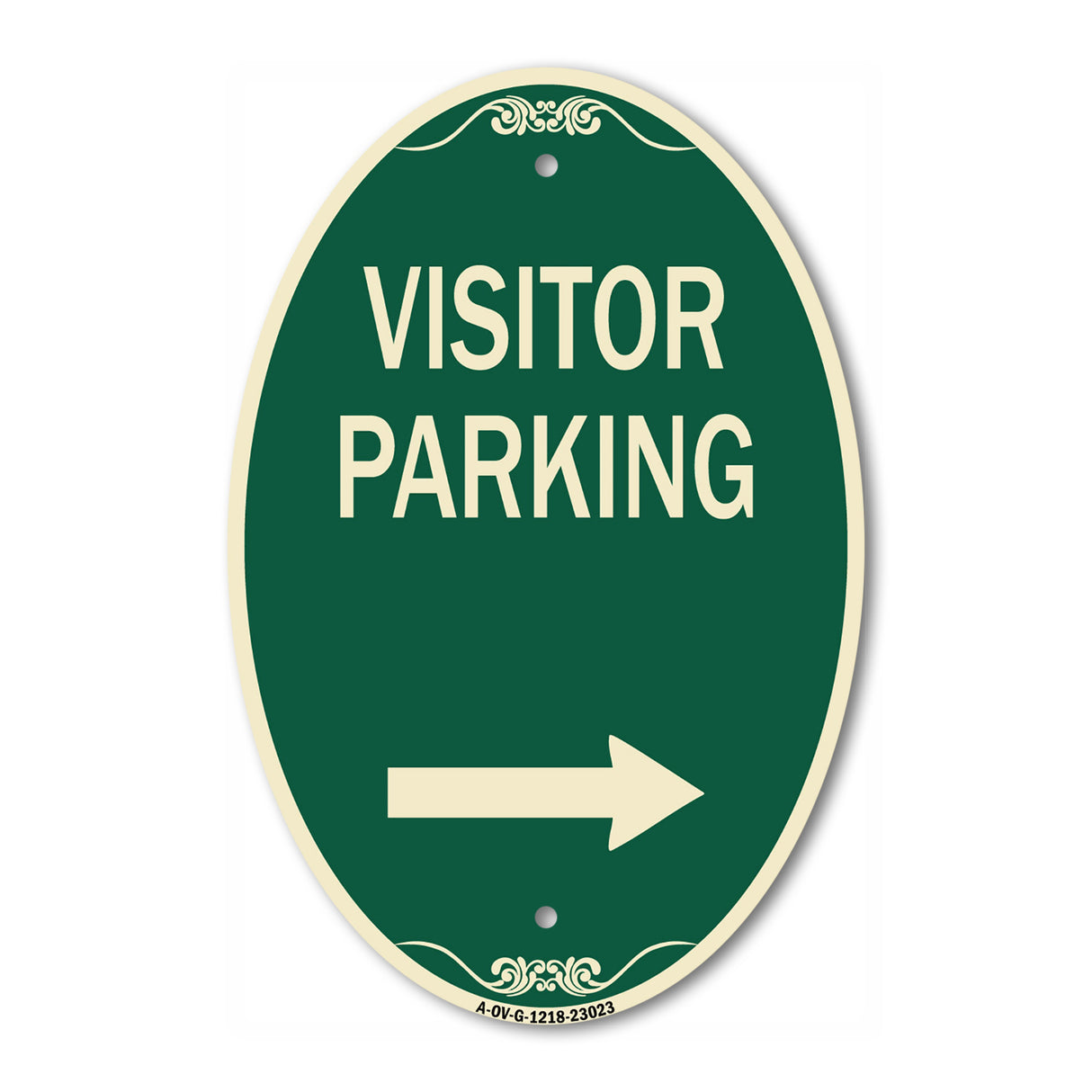 Reserved Parking Sign Visitor Parking (Arrow Pointing Right)