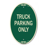 Reserved Parking Sign Truck Parking Only