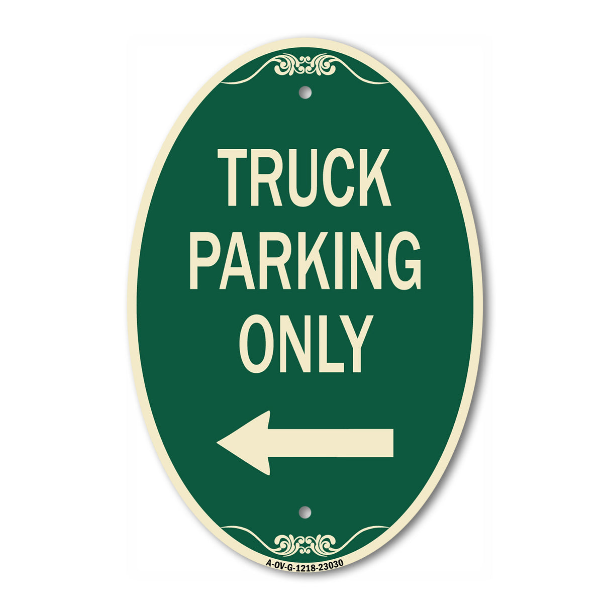 Reserved Parking Sign Truck Parking Only with Left Arrow