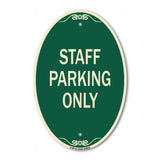 Reserved Parking Sign Staff Parking Only