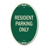 Reserved Parking Sign Resident Parking Only