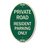 Reserved Parking Sign Private Road - Resident Parking Only