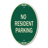 Reserved Parking Sign No Resident Parking