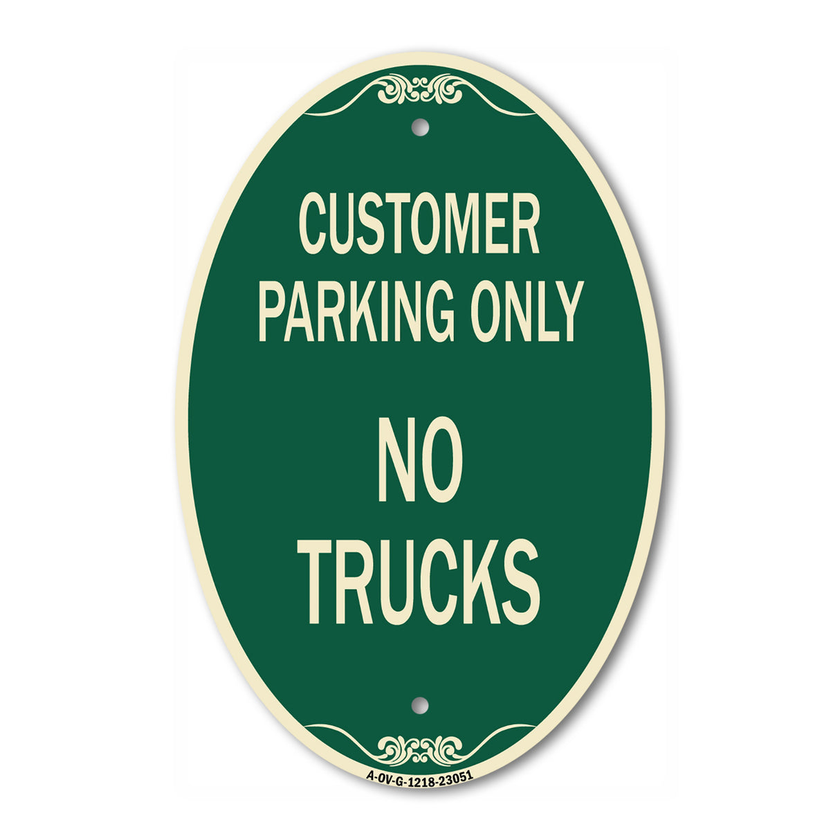 Reserved Parking Sign Customer Parking Only No Trucks