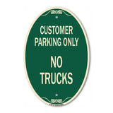 Reserved Parking Sign Customer Parking Only No Trucks