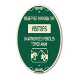 Reserved Parking for Visitors Unauthorized Vehicles Towed Away (With Tow Away Graphic)
