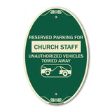 Reserved Parking for Church Staff Unauthorized Vehicles Towed Away (With Tow Away Graphic)