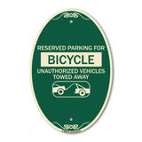 Reserved Parking for Bicycle Unauthorized Vehicles Towed Away (With Tow Away Graphic)
