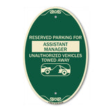 Reserved Parking for Assistant Manager Unauthorized Vehicles Towed Away (With Car Tow Graphic)