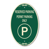 Reserved Parking - Permit Parking Only with Symbol