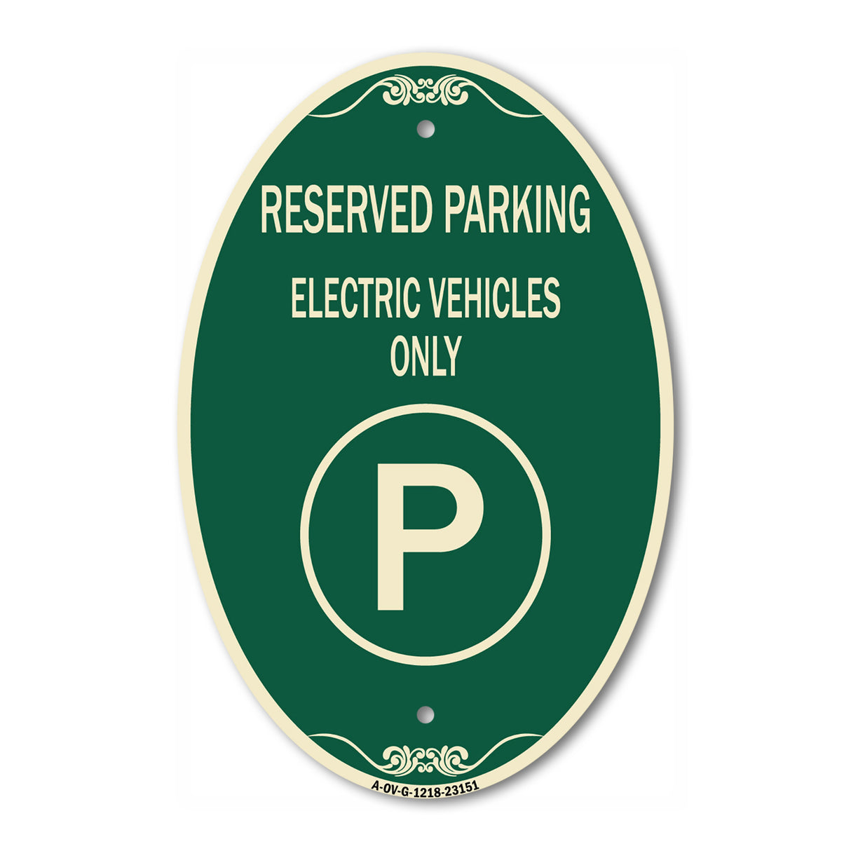 Reserved Parking - Electric Vehicles Only (With Parking Symbol)