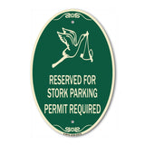 Reserved for Stork Parking Permit Required (With Graphic