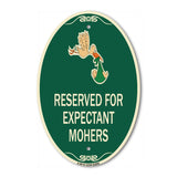 Reserved for Expectant Mothers (With Stork & Baby Graphic)