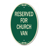 Reserved for Church Van