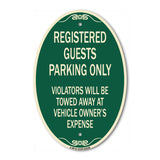 Registered Guest Parking Only Violators Will Be Towed Away at Vehicle Owner's Expense