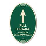 Pull Forward for Valet Load and Unload (With Up Arrow)