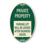 Private Property Parking Lot Will Be Locked After Business Hours