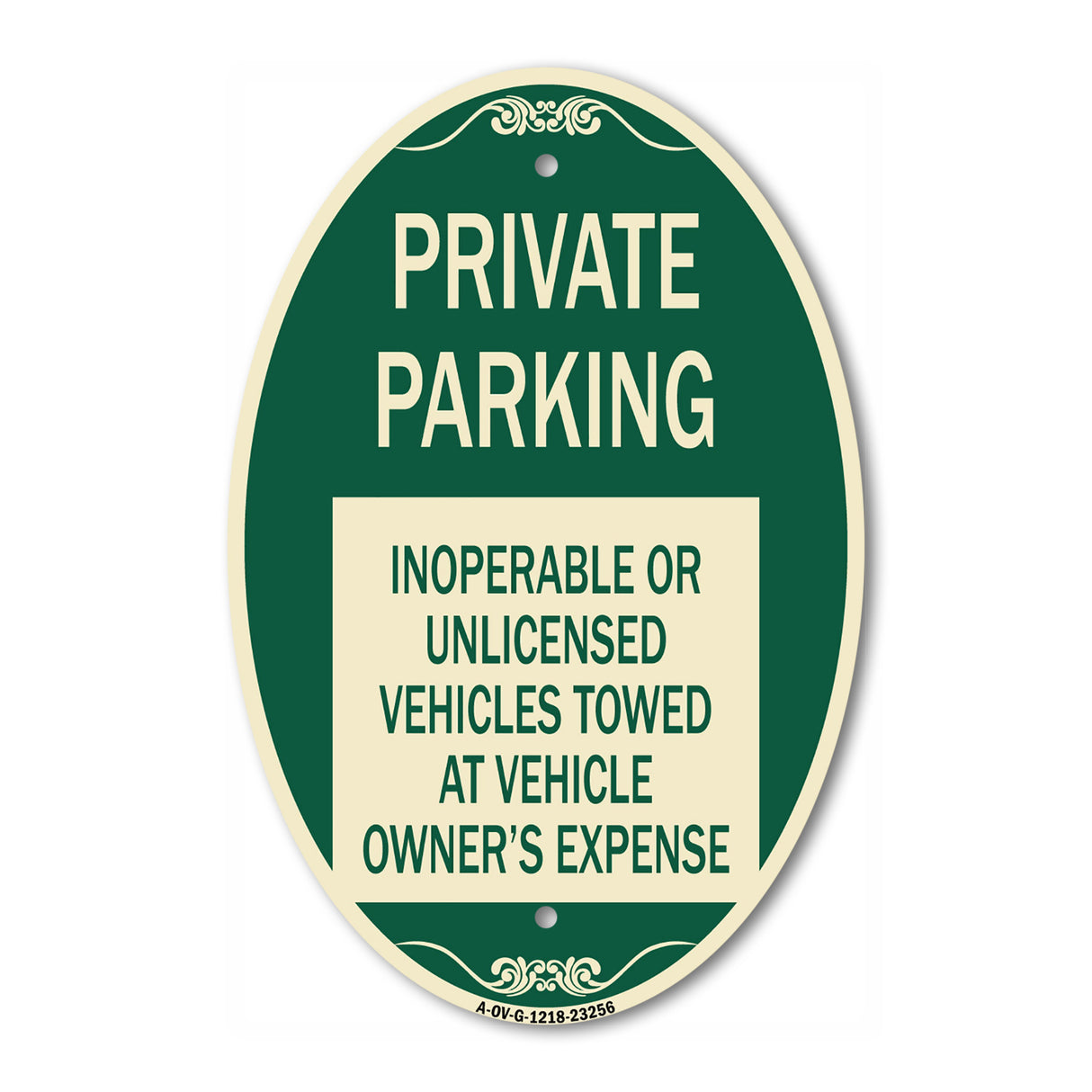 Private Parking Inoperable or Unlicensed Vehicles Towed at Vehicle Owner's Expense