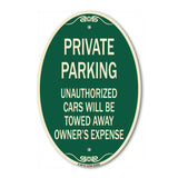Private Parking Unauthorized Cars Will Be Towed Away at Owner's Expense