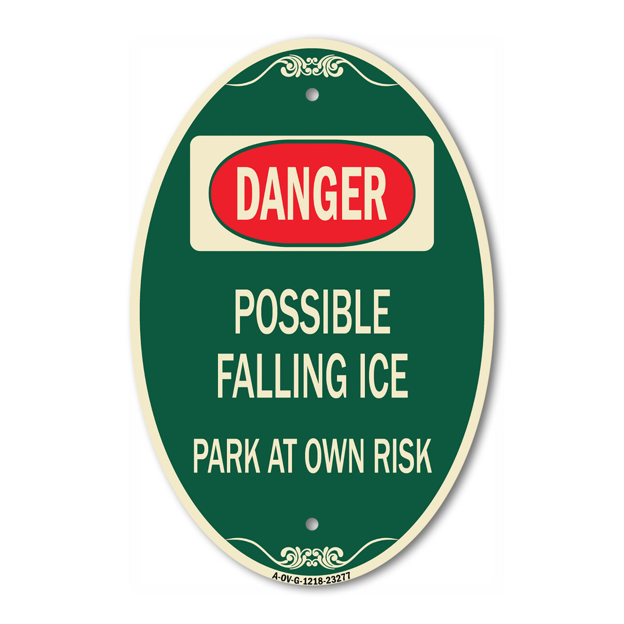 Possible Falling Ice - Park at Own Risk