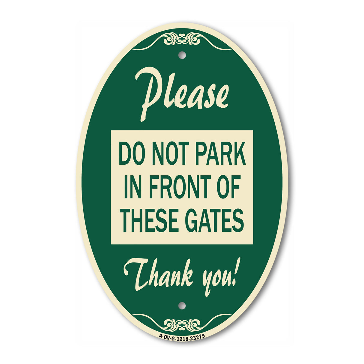 Please Do Not Park in Front of These Gates
