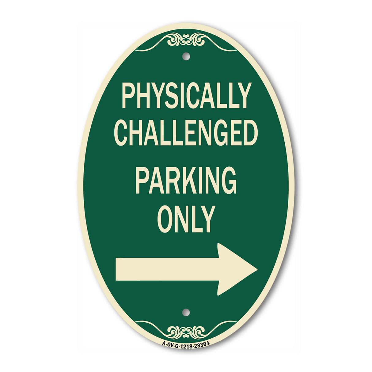 Physically Challenged Parking Only (With Left Arrow)