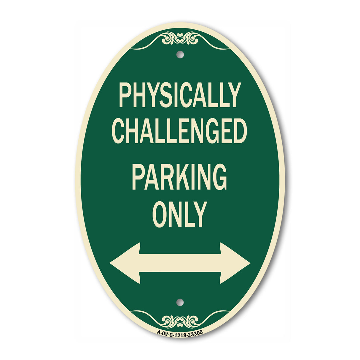 Physically Challenged Parking Only (With Bidirectional Arrow)