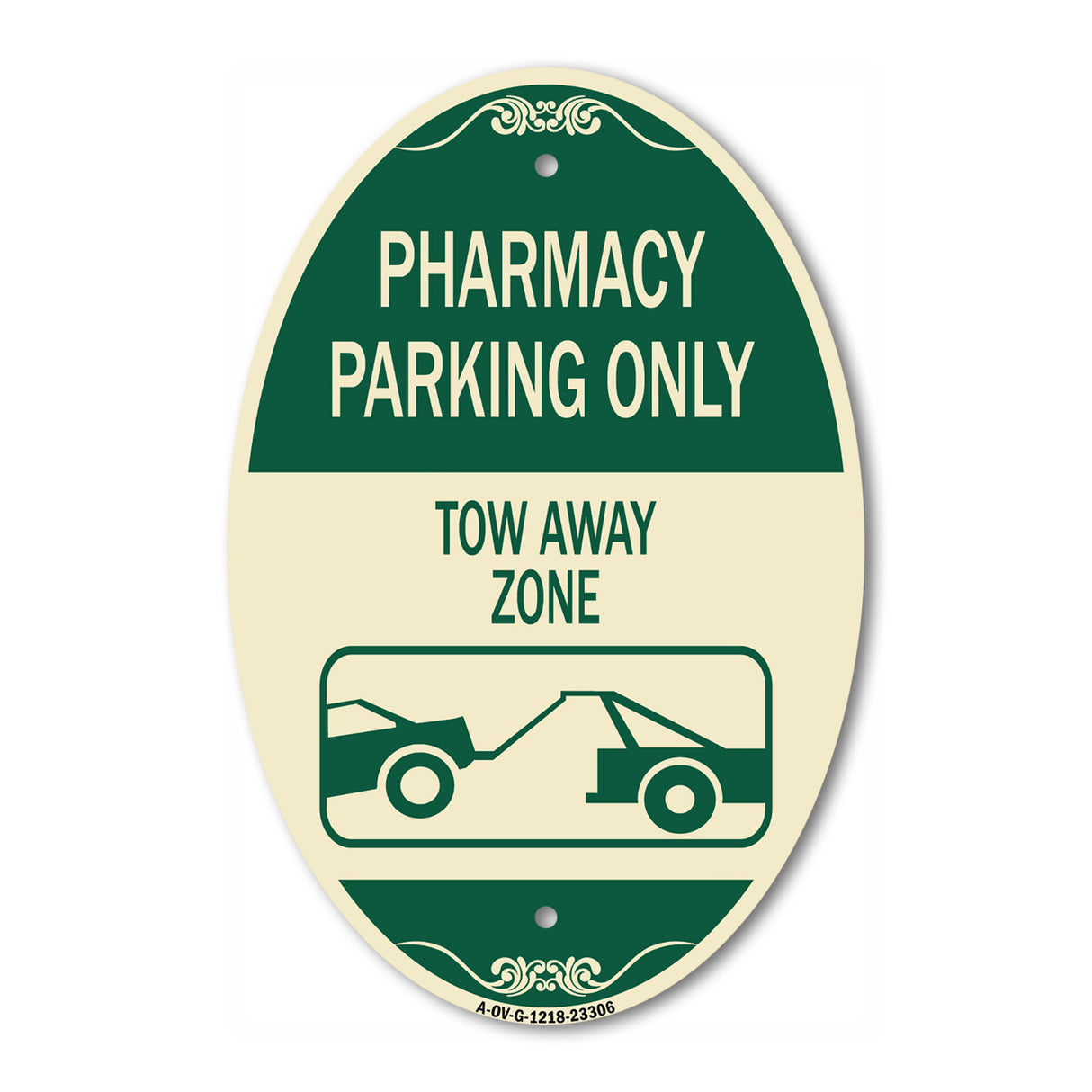 Pharmacy Parking Only Tow Away Zone (With Car Tow Graphic)