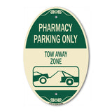Pharmacy Parking Only Tow Away Zone (With Car Tow Graphic)