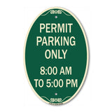 Permit Parking Only 8-00 Am to 5-00 Pm